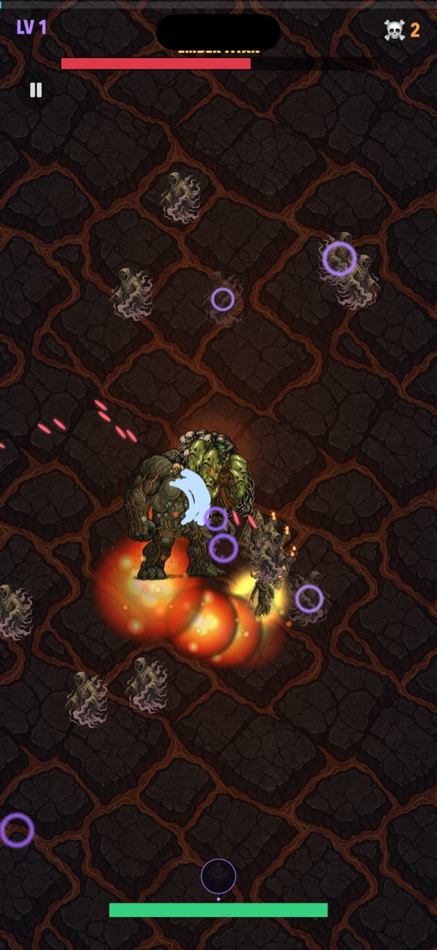 Boss fight against the Ember Titan amid molten fire in the Ashlands